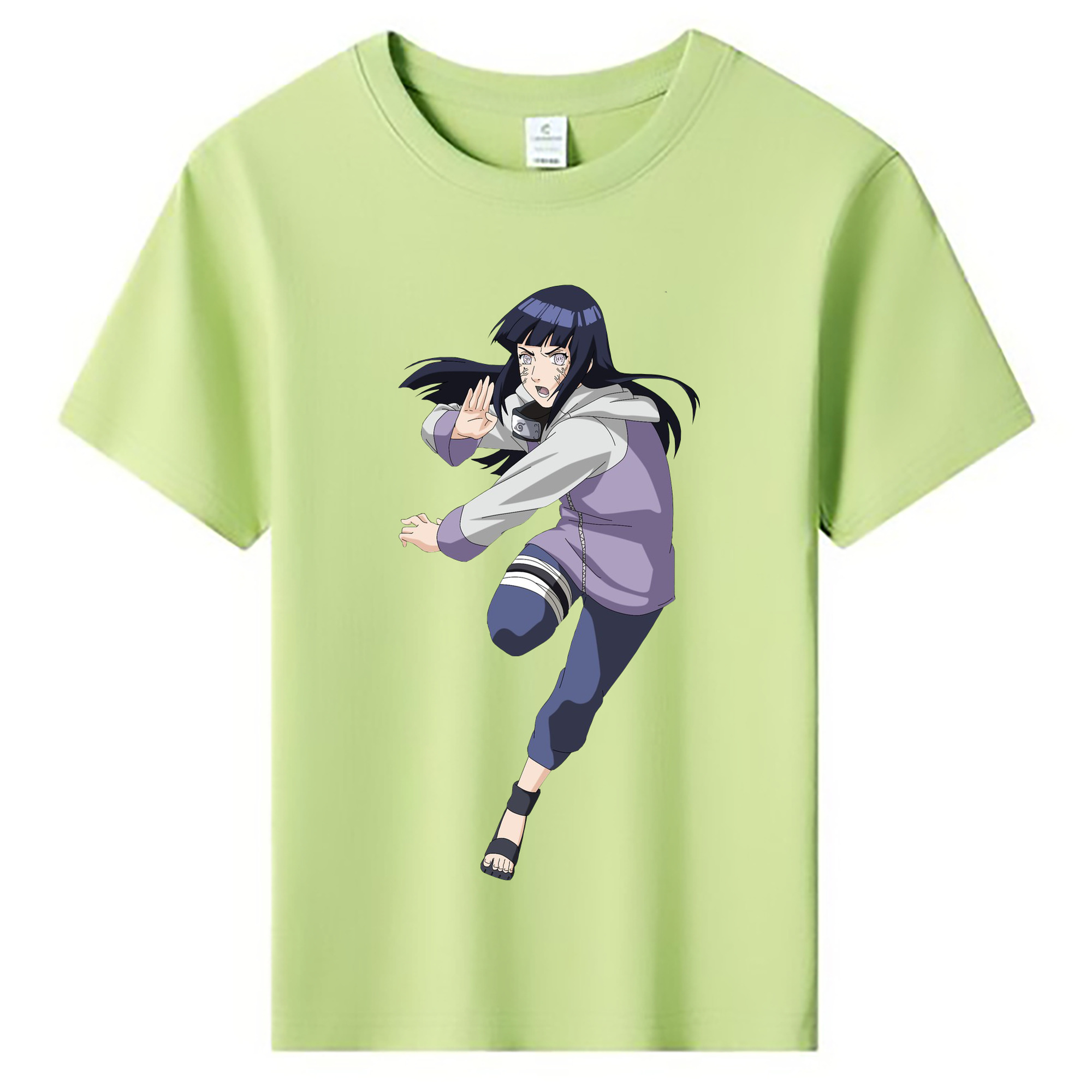 （画像用） NARUTO -ナルト- 日向ヒナタ Hyūga Hinata 綿100％キッズTシャツ（フロントプリント）
